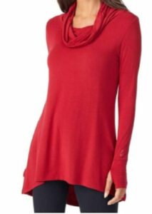 Cuddl Duds Women's Softwear with Stretch Long Sleeve Cowl Tunic
