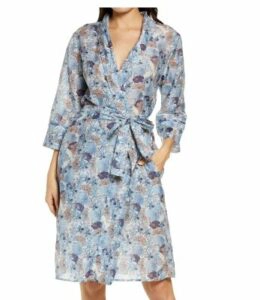 Papinelle Paloma Floral Cotton & Silk Robe