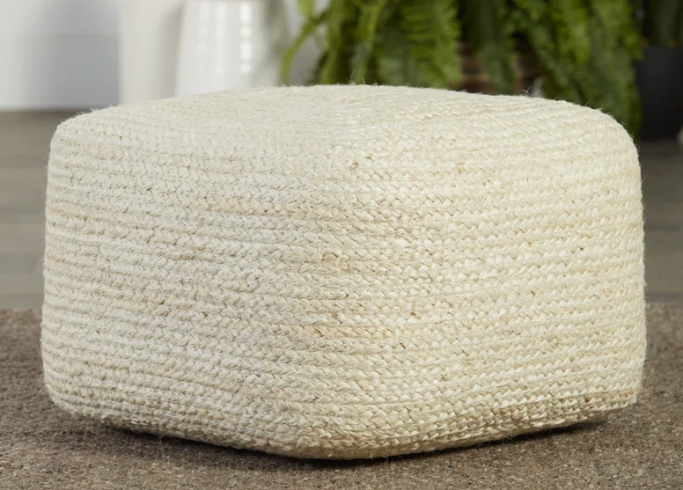 Cicero 100% Braided Jute Pouf Ottoman (2 colors) $63.99 (was $224.00)