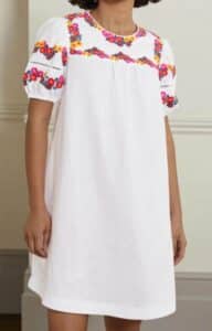 Embroidered Linen Shift Dress summer dress styles for women over 50