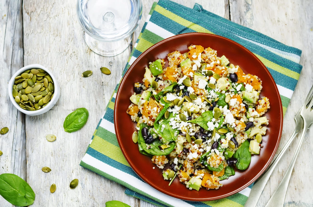 Black Bean and Feta Quinoa Salad