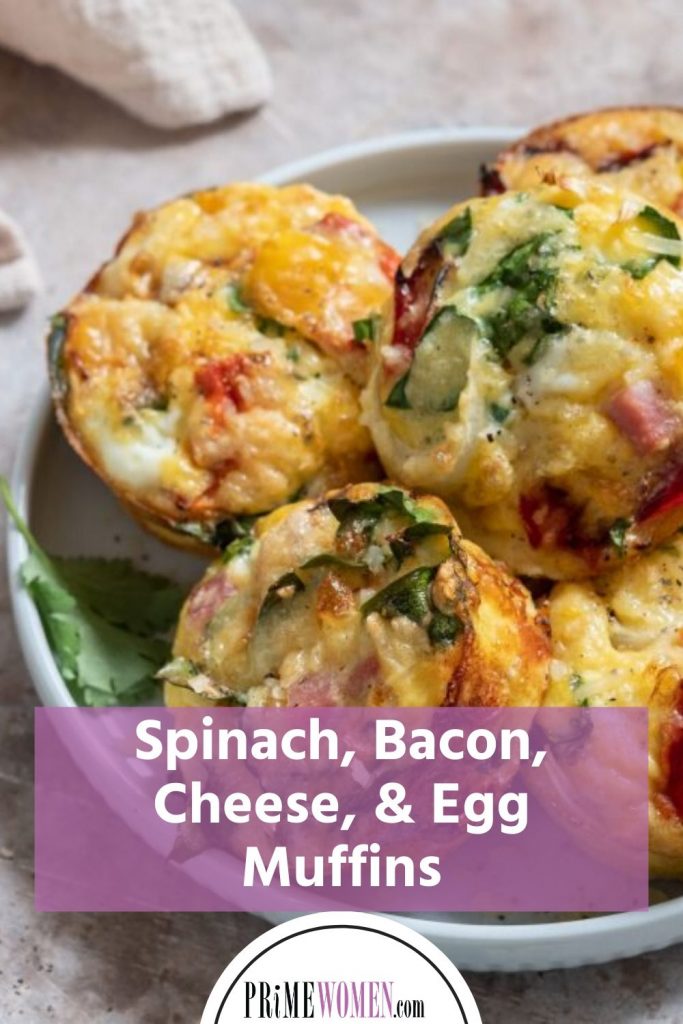 Spinach, Bacon, Cheese, and Egg Muffin recipe