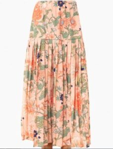 Tuckernuck Blush Floral Viola Pleat Skirt