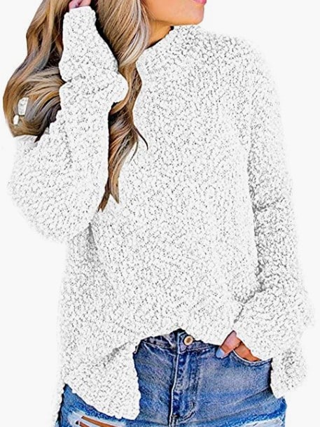 Imily Bela Womens Fuzzy Knitted Sweater