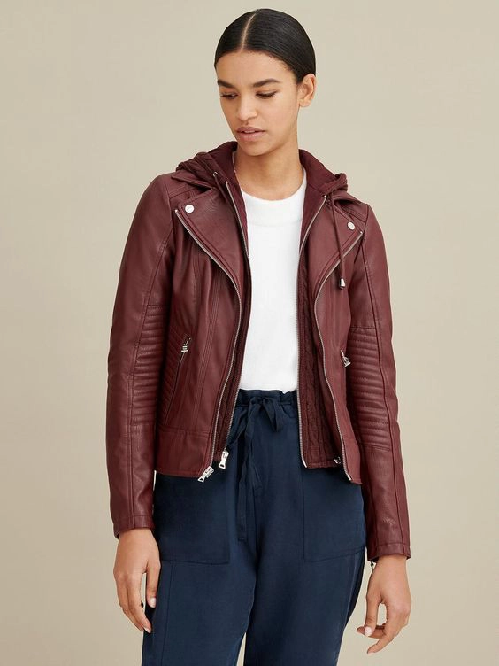 faux leather jacket