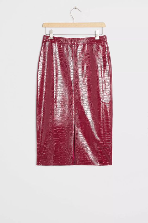 faux leather skirt