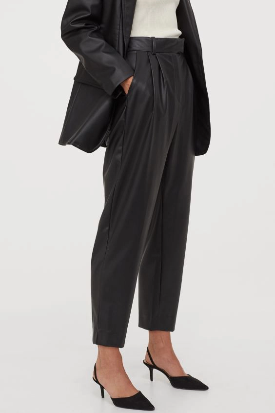 faux leather pants