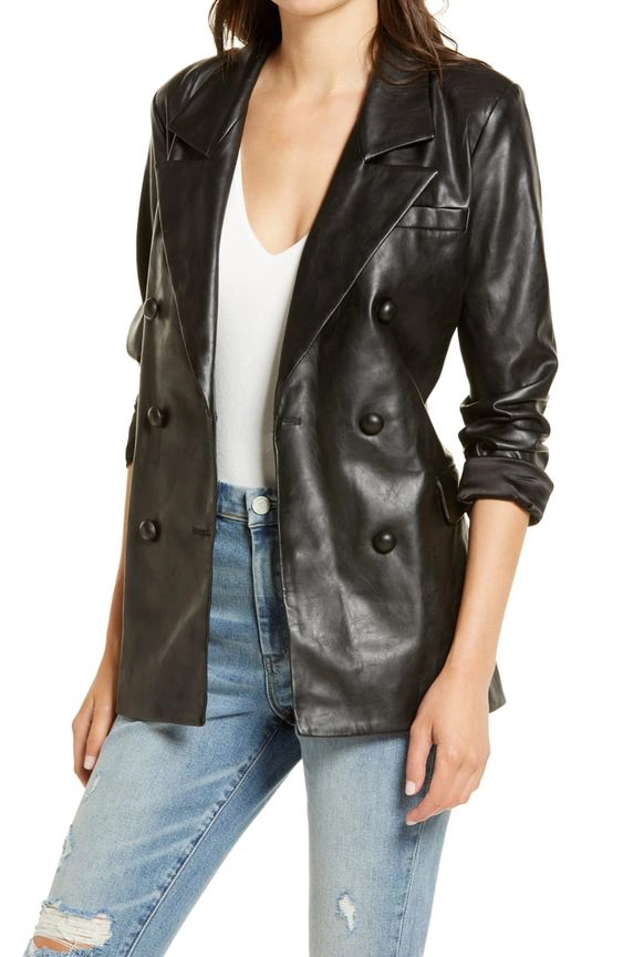faux leather jacket