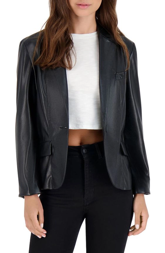 faux leather jacket