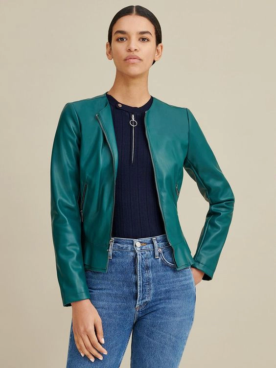 faux leather jacket