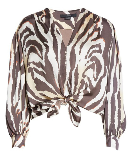 zebra printed blouse