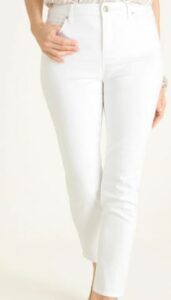 Jean blanc à la cheville Girlfriend Jean blanc à la cheville Girlfriend