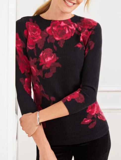 Ikat Roses Audrey Cashmere Sweater