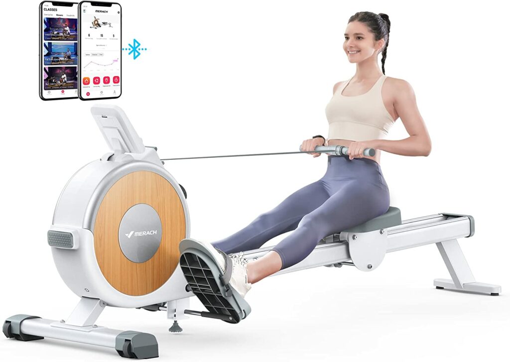 MERACH Bluetooth Magnetic Rower
