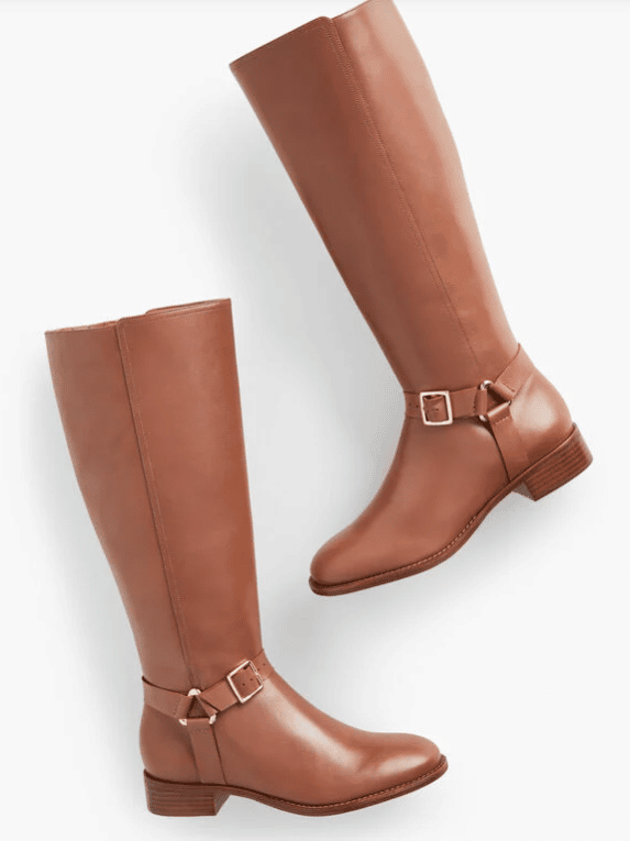 Tish Harness Leather Riding Boots