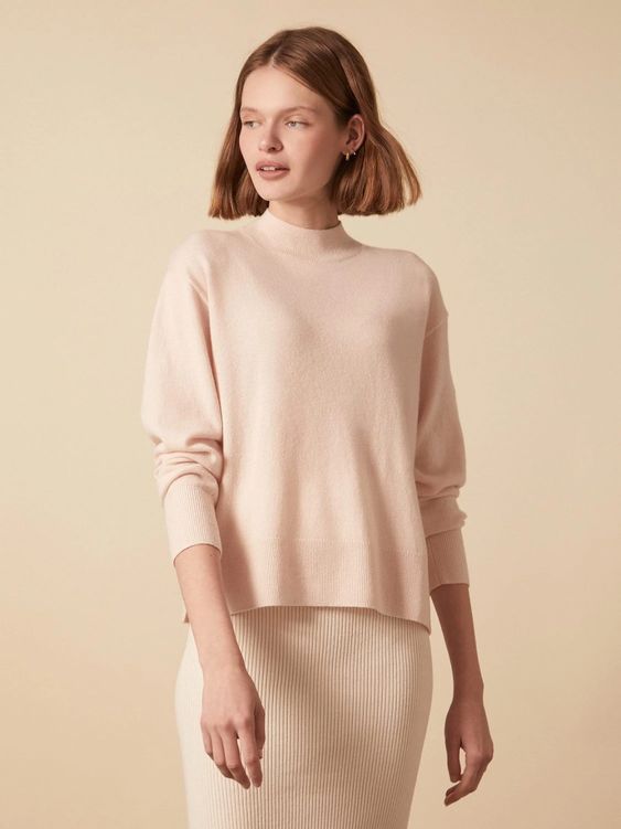 pink cashmere sweater