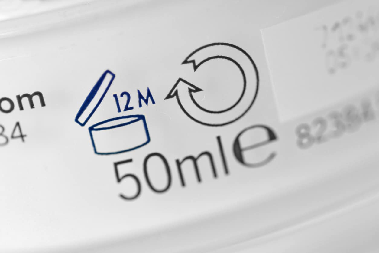 Expiration date on beauty product