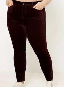 LOFT Plus High Rise Skinny Velvet Pants, $54.99