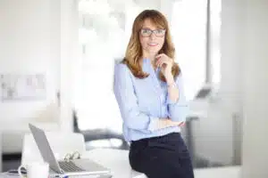 Confident businesswoman at office