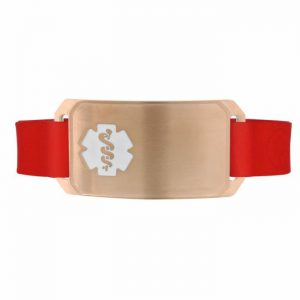 Rose Gold Large Silicone Flex medical id bracelet Rose Gold Large Silicone Flex medical id bracelet