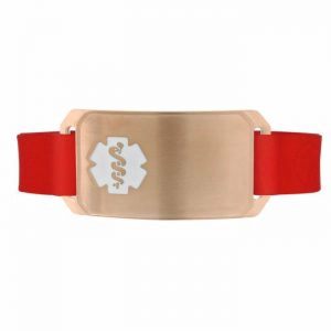 Rose Gold Large Silicone Flex medical id bracelet Rose Gold Large Silicone Flex medical id bracelet
