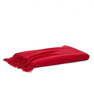 Solid Cashmere Throw Blanket, 50" X 65", Core Red, $279