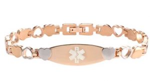 Rose Color Stainless Steel Medical id bracelet Rose Color Stainless Steel Medical id bracelet