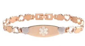 Rose Color Stainless Steel Medical id bracelet Rose Color Stainless Steel Medical id bracelet