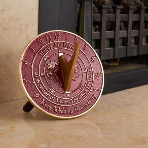 40th Wedding Anniversary Sundial Gift, $78.04