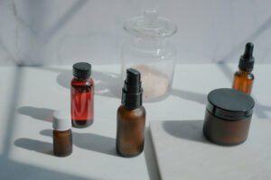 Glass makeup bottles