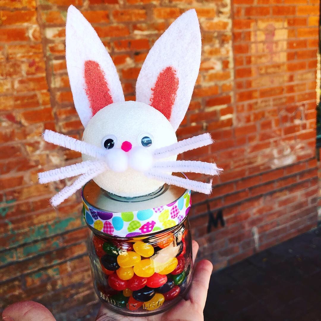 Easter Bunny Ears Jar