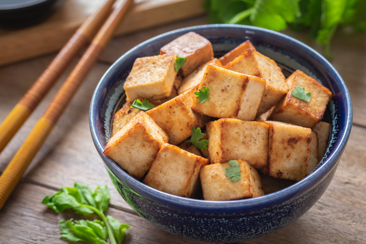 Tofu is great for vegan diets