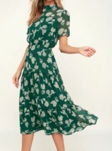 Lulus Floral Print Midi Dress