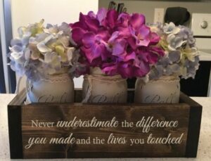 Boîte à fleurs de retraite