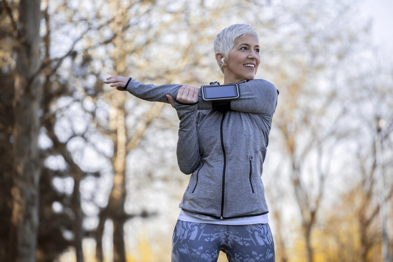 Shoulder stretches crossbody