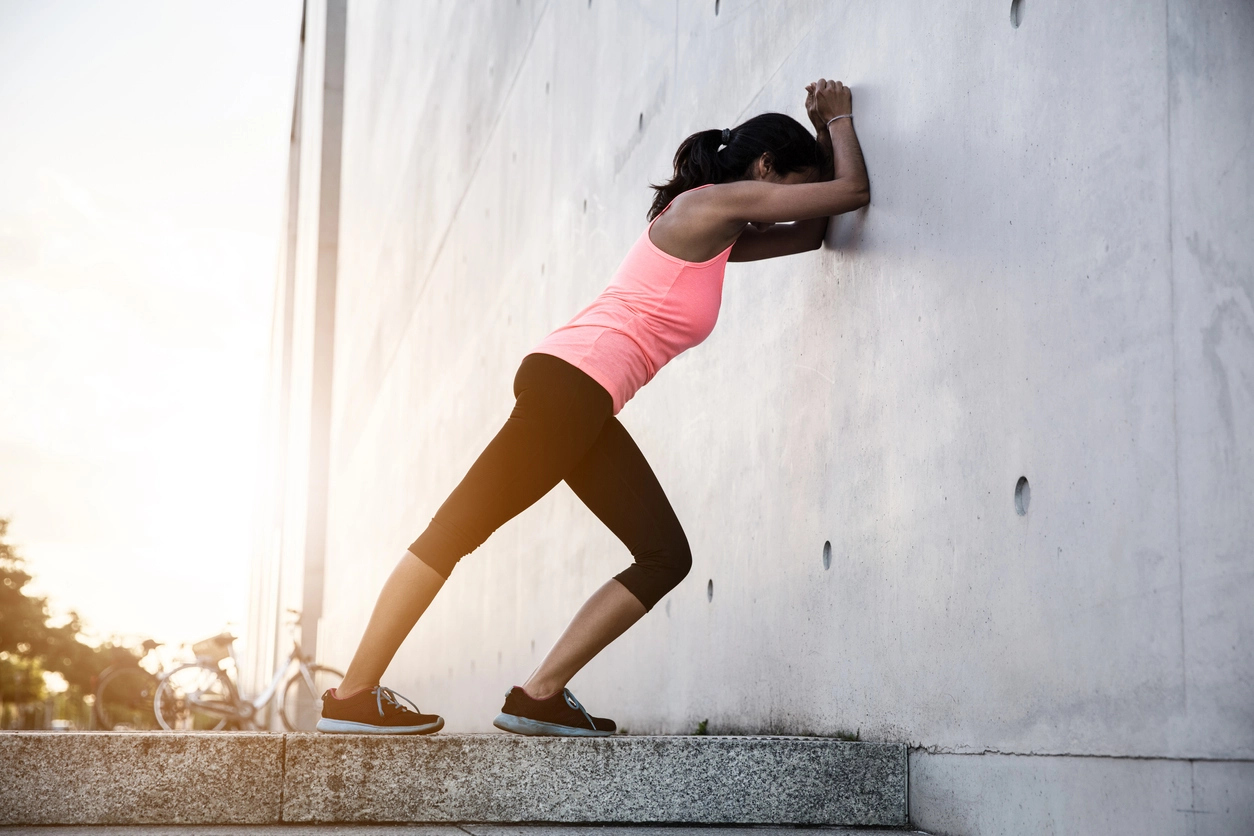 Shoulder stretches wall stretch