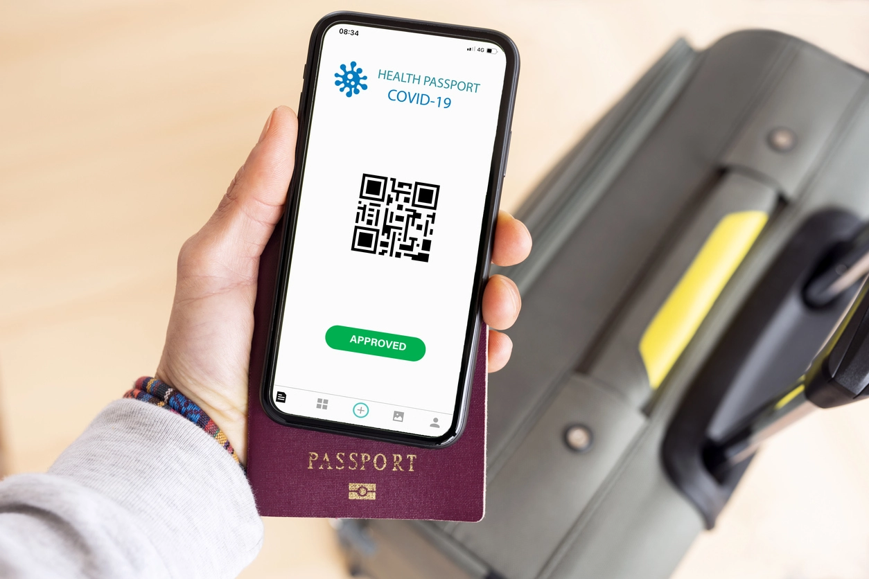 Travel passport with QR code
