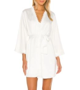 Victoria Solid Charmeuse Wrap Robe