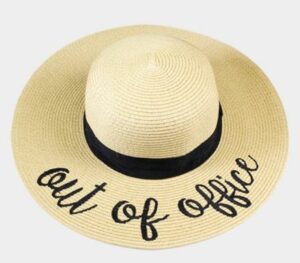 Amtal Women Elegant Wide Brim Embroidered Beach Pool Floppy Summer Vacation Sun Hat