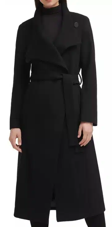 Asymmetric Belted Maxi Coat