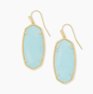 Faceted Elle Gold Drop Earrings for high school graduation gifts