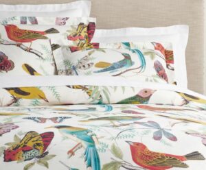 Housse de couette en percale bio imprimé Fauna Bird