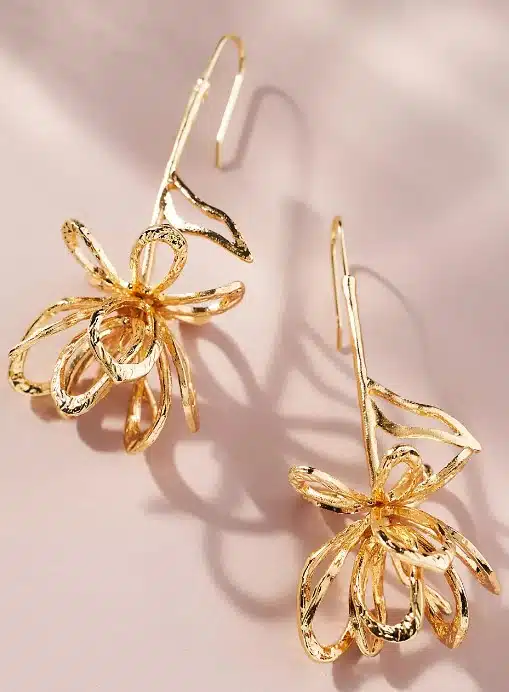 Golden Petal Earrings