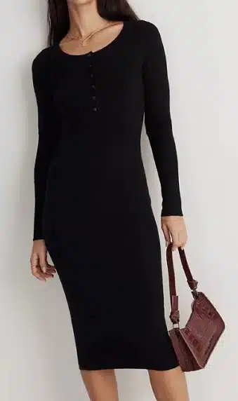 Henley Sweater Midi Dress