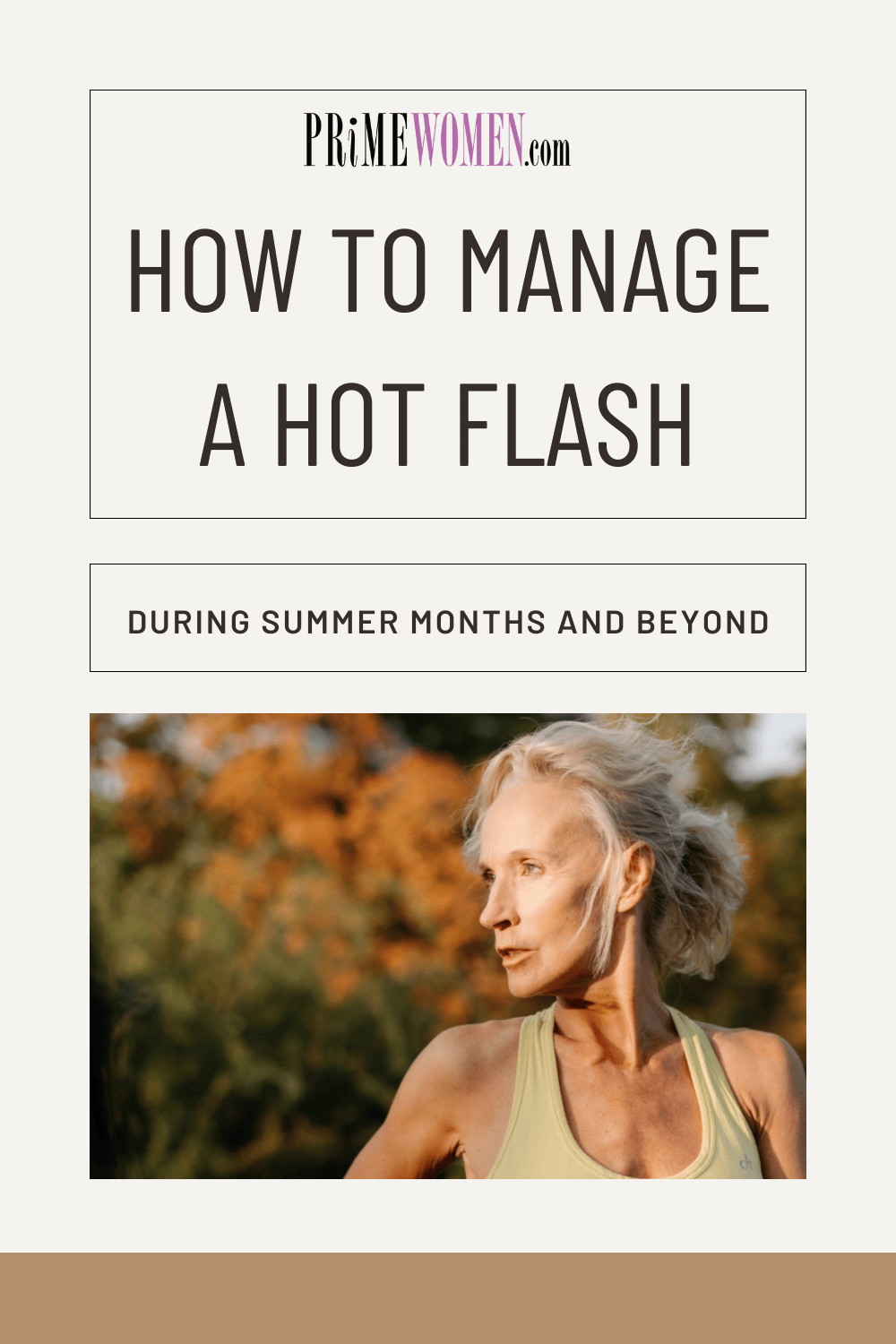 How to manage a hot flash