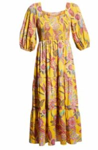 Johnny Was Mladen Midi Cotton Sundress to look thinner