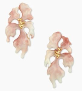 Kendra Scott Savannah Gold Statement Earrings In Matte Mauve