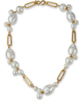 Kenneth Jay Lane Simulated-Pearl Cluster Necklace