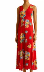 Lauren Ralph Lauren Floral Print Sleeveless Dress to look thinner