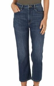 Jean court taille haute à jambe droite Lee pour femmes